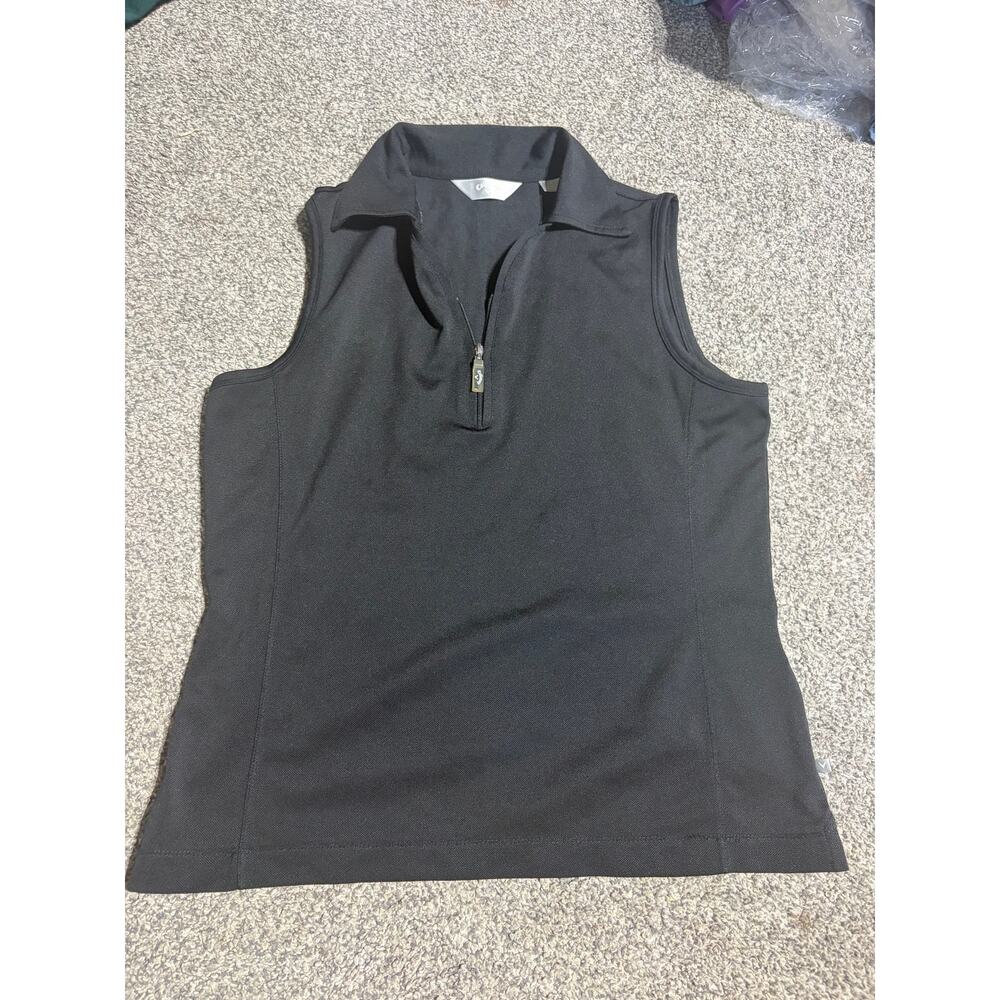 Callaway womens small black golf polo tank